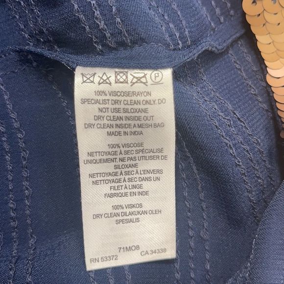 French Connection Sequin Striped Dress M - Picture 8 of 8